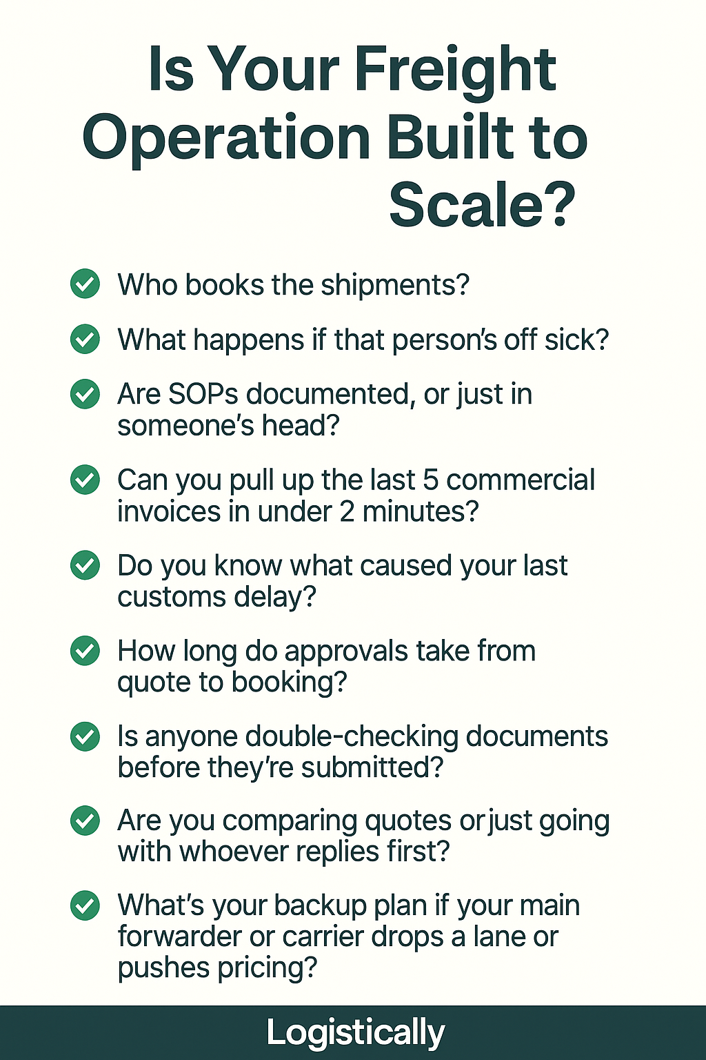 10 Questions That Tell You If Your Freight Ops Are Built to Scale